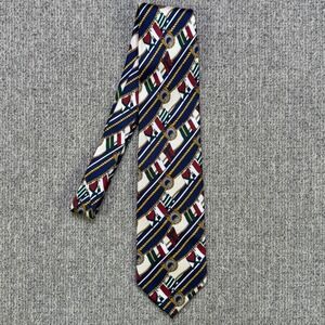 VTG Cravate Tino Cosma for Highland Park Village Silk Tie Nautical Flags Italian